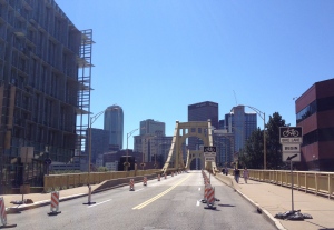 Pittsburgh PA Bridge Protected Bike Lane