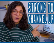 Rachel points to the thumbnail title