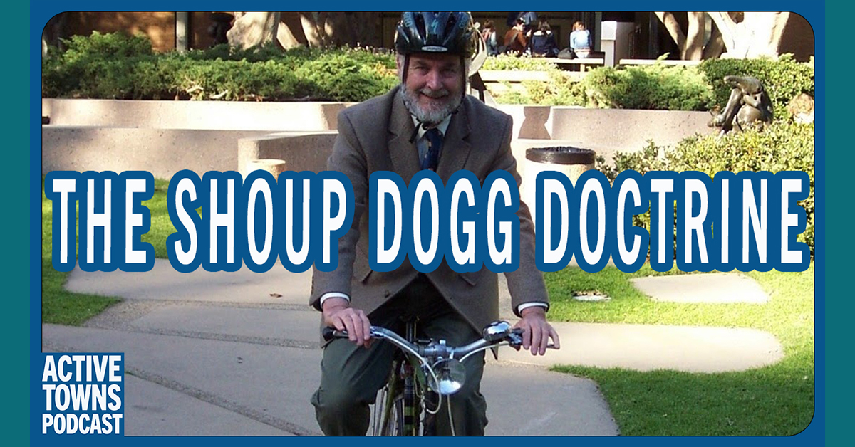 Prof. Don Shoup on a bicycle